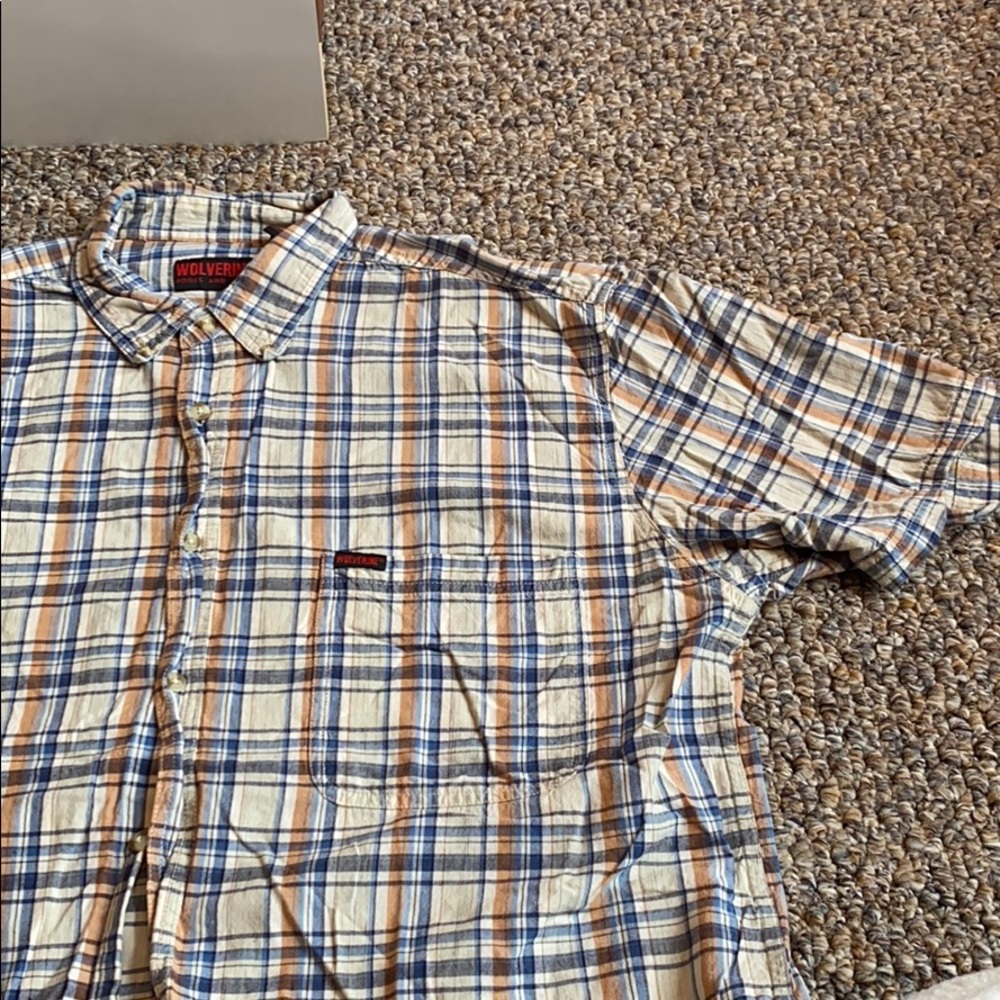 Wolverine boots and gear plaid button up